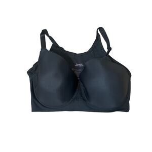 Shapeez Tankee bra padded no underwire black pull on Large DD comfort sport
